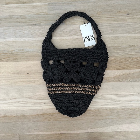 Zara Handbags - Zara Crochet Bucket Bag